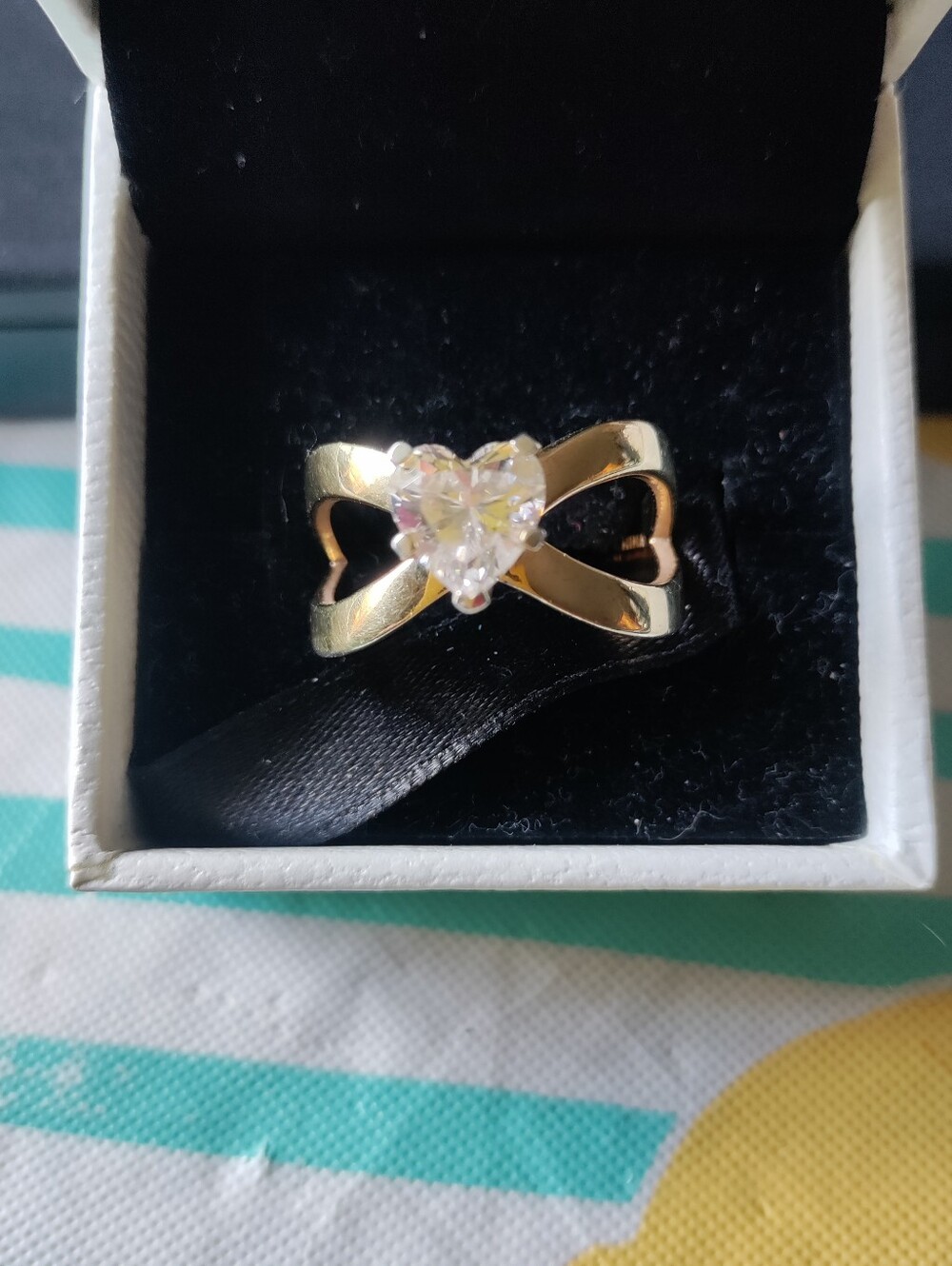 Qvc Kathy Levine Gold Overlay Heart Ring Size 10 Fits More Like A 9.